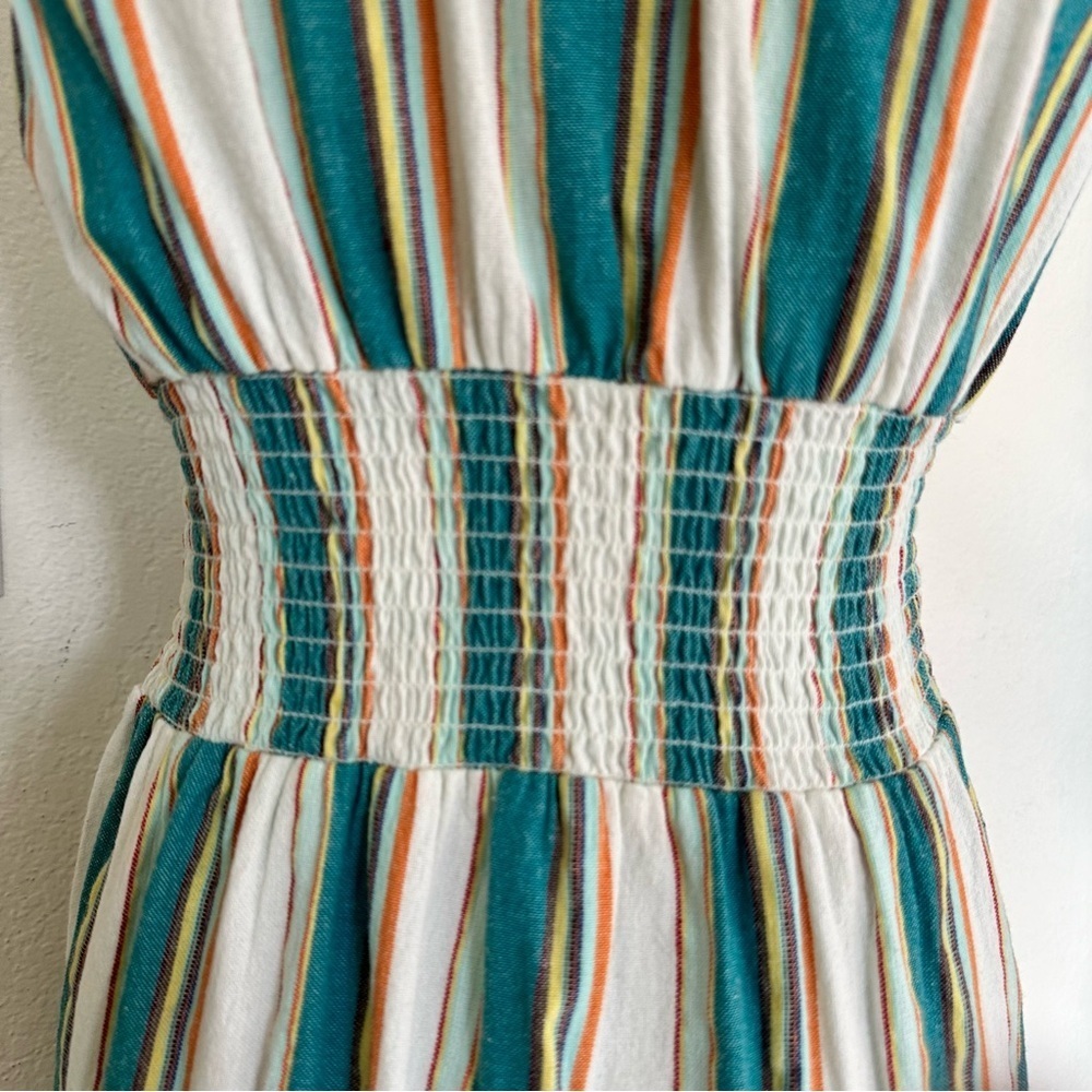 Boho Multicolor Stripe Sleeveless Summer Maxi Dress Medium 🔥 - Picture 9 of 12